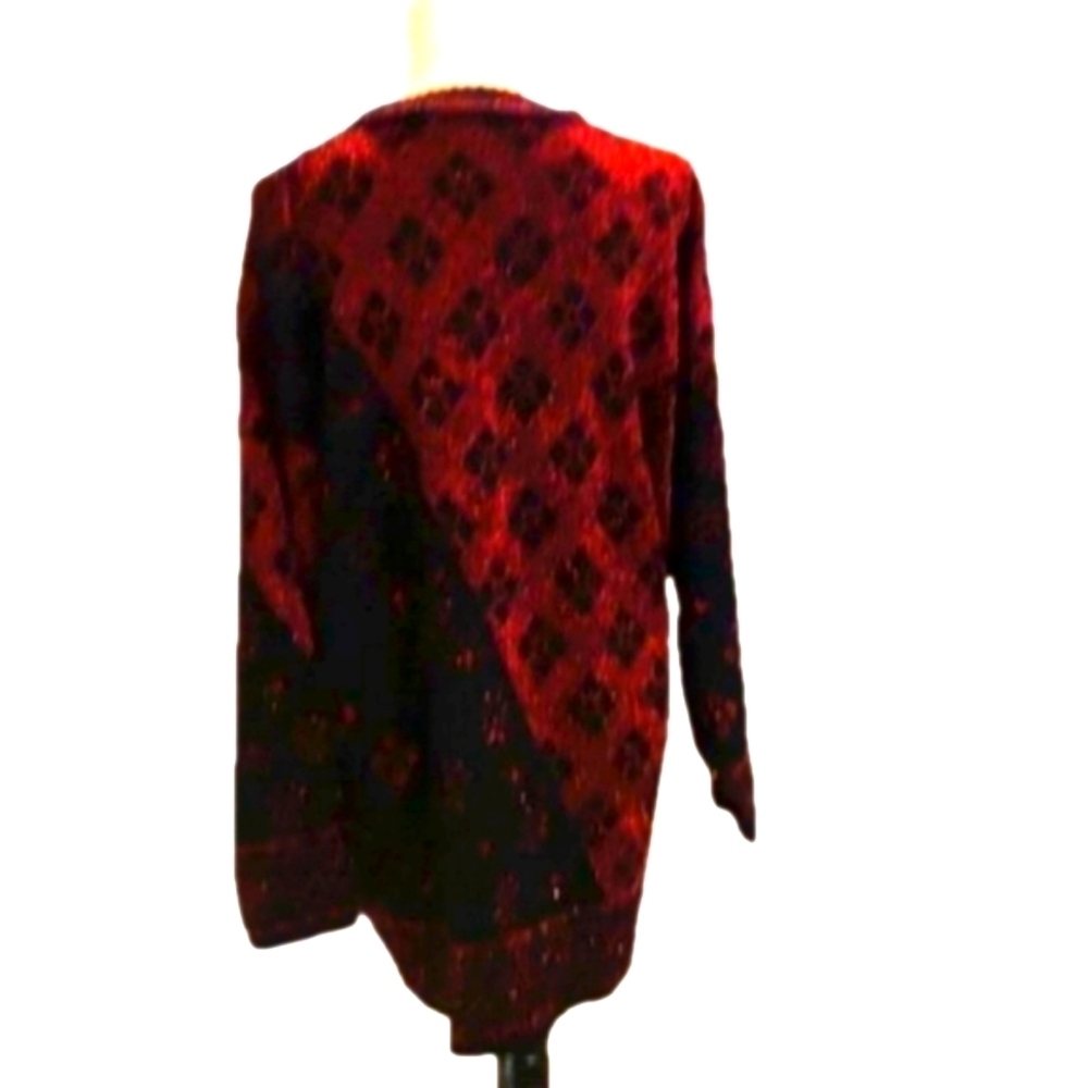 Vintage Trimmings Plus Brand Copper & Black Sparkling Sweater Size 20W - Picture 4 of 12